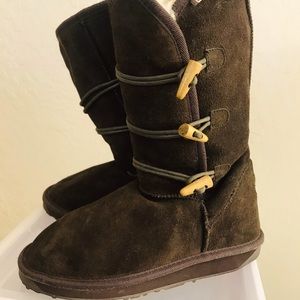 Emu brown suede and real fur winter boots 8 W20014